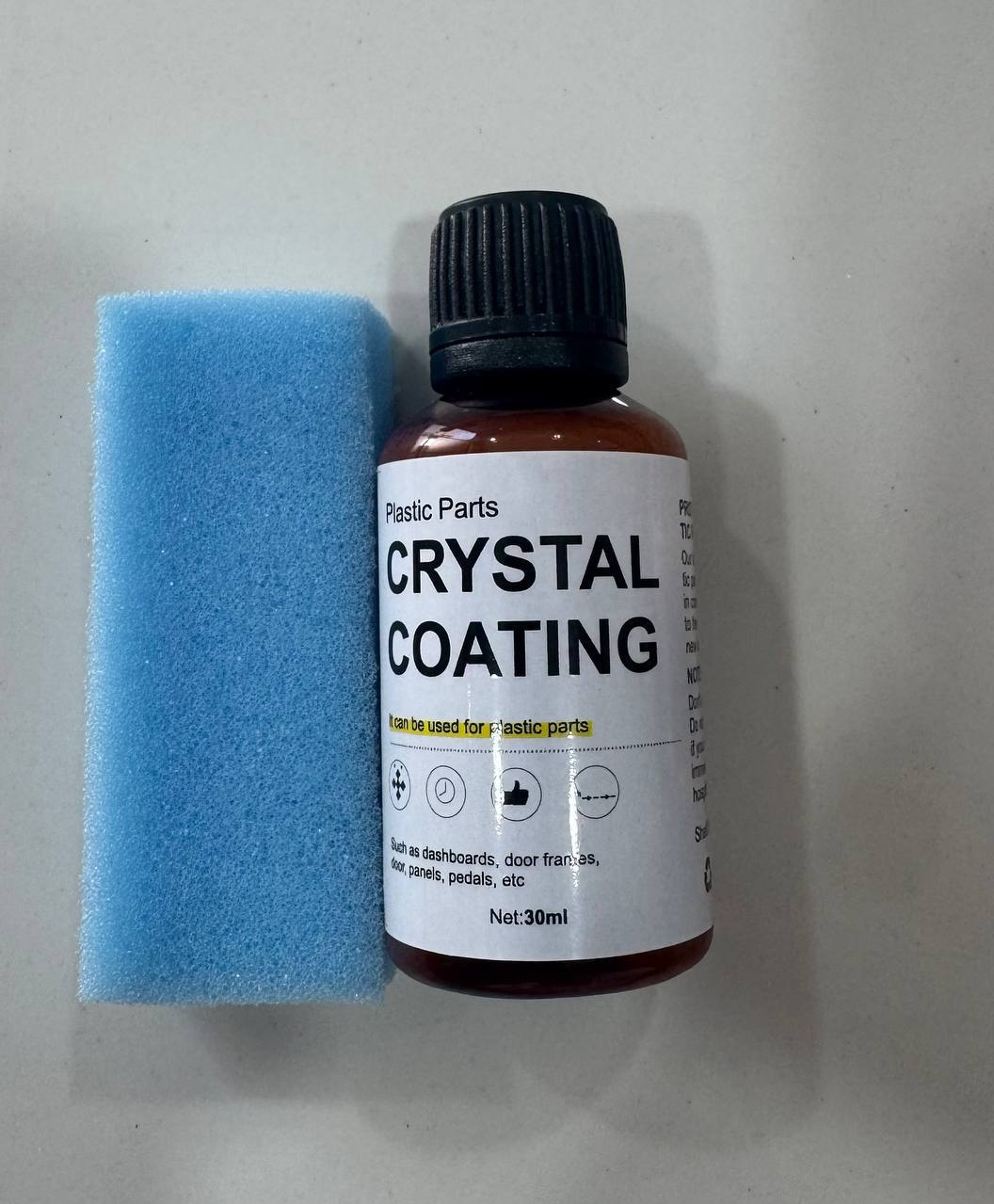 Crystal Coating for Car,Crystal Coating Para PláStico Del Carro,Car Plastic Parts Crystal Coating,Plastic Refresher Car Interior Plastics Restorer,Long Duration Plastic Parts-30ml(Pack Of 1).
